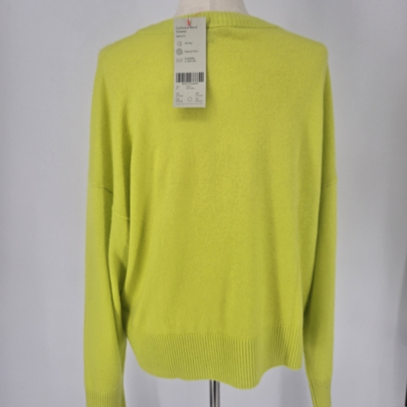 Sweaty Betty Cashmere Blend Jumper – Acid Yellow, Size XL NWT - Picture 6 of 11